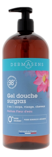 DERMASENS GEL DOUCHE SURGRAS 3 EN 1 FLEUR D'EAU  